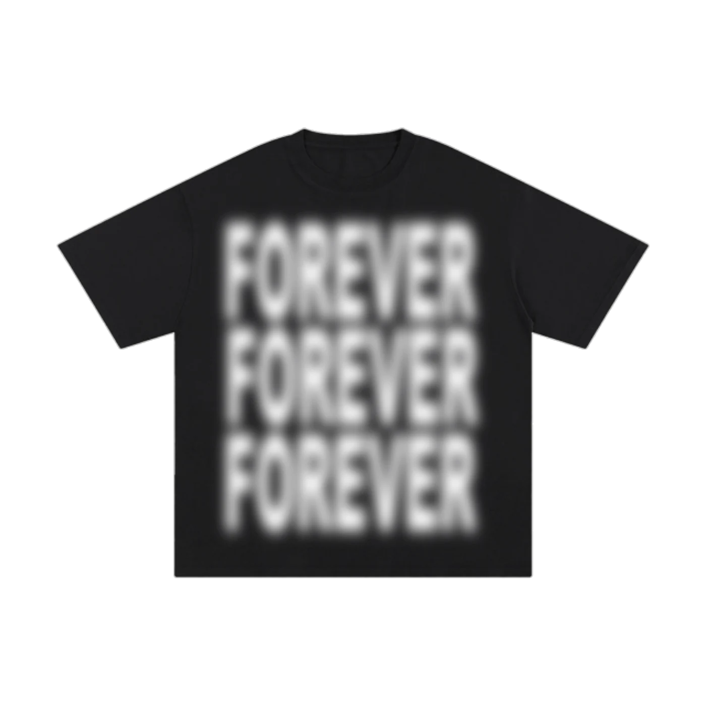FOREVER BLUR TEE (BLACK), front