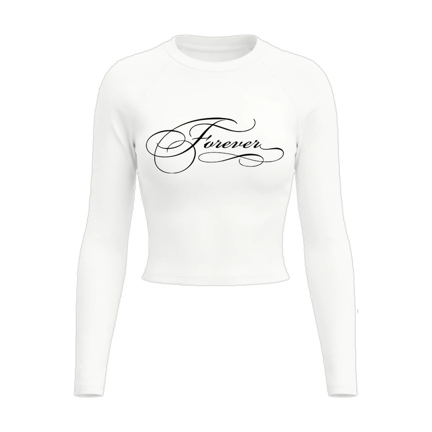 FOREVER CROPPED LONG SLEEVE (WHITE)