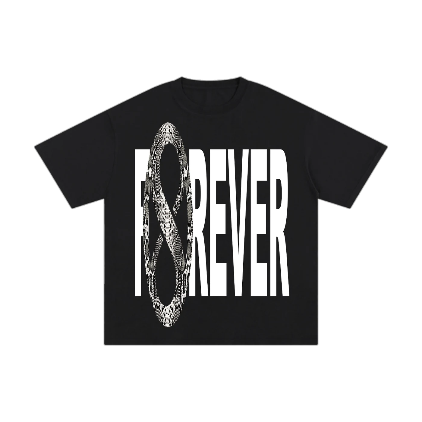 FOREVER SNAKE TEE (BLACK), front