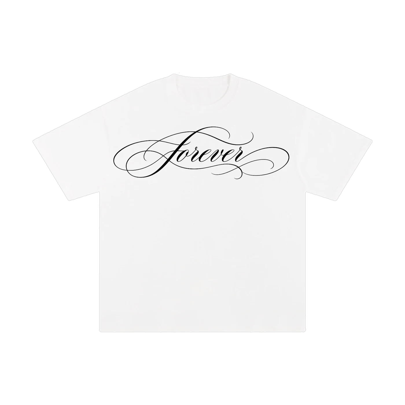 FOREVER SCRIPT TEE (WHITE), front